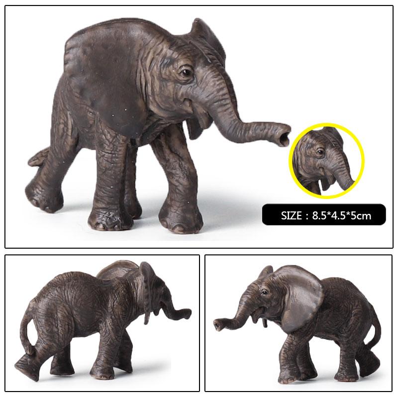 Oenux African Wild Animals Elephant Model Simulation Big Mammoth Action Figures Figurine PVC Educational Toy For Kids Gift