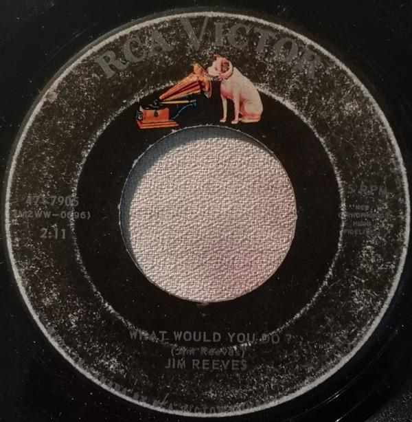 

7-дюймовая пластинка Джим Ривз Что бы ты сделал Стоять у твоего 477905 RCA VICTOR 1961 Канада КантриФолк Б/У