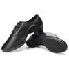 Latin Dance Shoes Black Leather Breathable Sweat-absorbent Non-slip Latin Mordern Dancing Shoes for Women