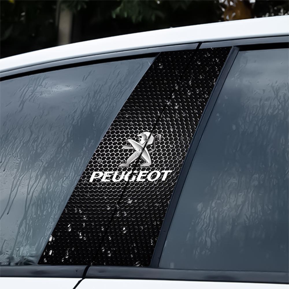 2Pcs Car B-Pillar Center Column Stickers Emblem Badge Ddecoration For Peugeot 107 408 3008 206 207 CCX 208 307 308 Accessories Valve