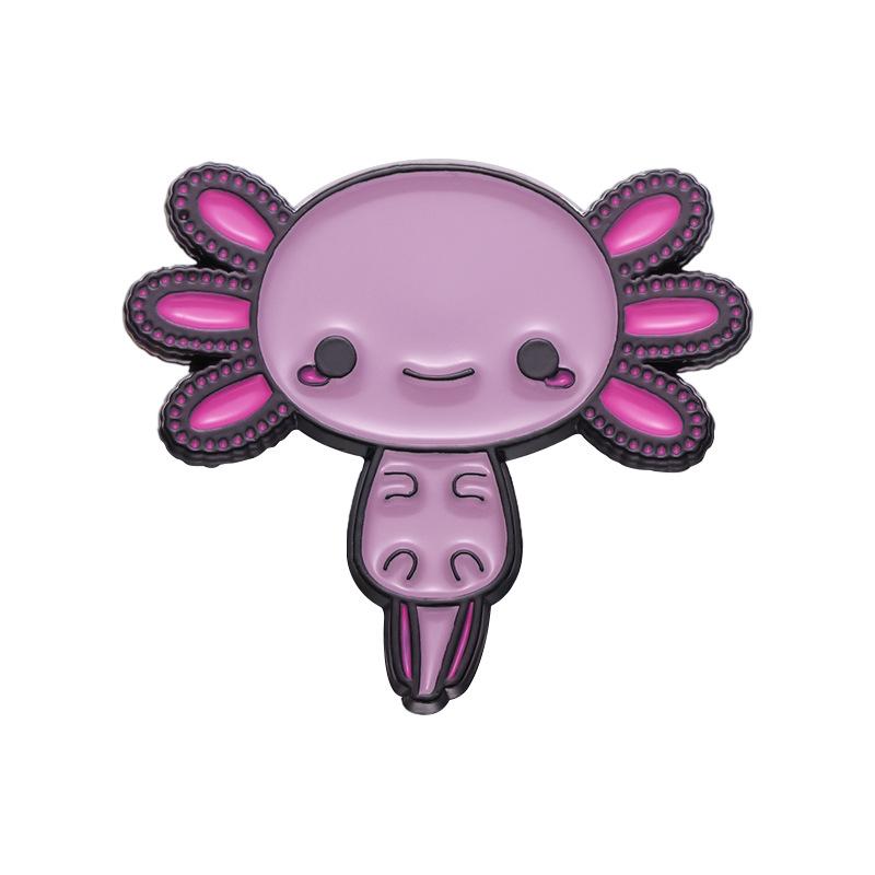 

Cute Axolotl Enamel Pin Pink Amphibian Ceramic Kawaii Salamander Funny Animal Brooch Lapel Badge Jewelry Gift for Kids Friends