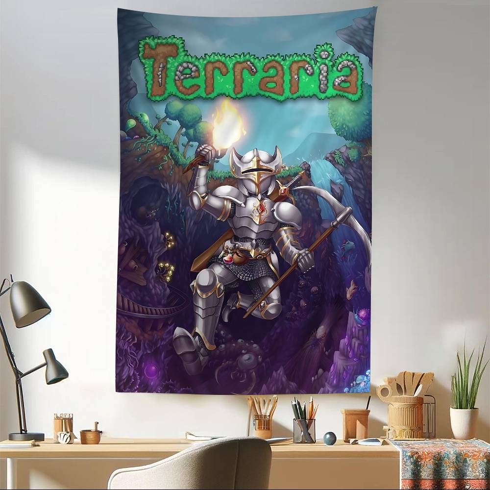 Game TTerraria Cool DIY Wall Tapestry For Living Room Home Dorm Decor Wall Art Decor