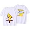Potdemiel Summer New Pikachu Children's 100% Cotton T-Shirt, Boys and Girls Tops, Comfortable and Breathable Children's Clothing