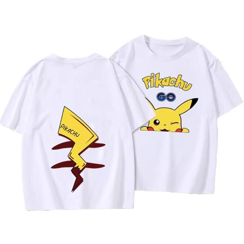 

Potdemiel Summer New Pikachu Children s 100% Cotton T-Shirt, Boys and Girls Tops, Comfortable and Breathable Children s Clothing 110