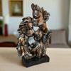 Mother & Father with Child Family Couple Love Statue Showpiece Idol for Home Living Room Decor Decoration & Gifting, 12 inch Height