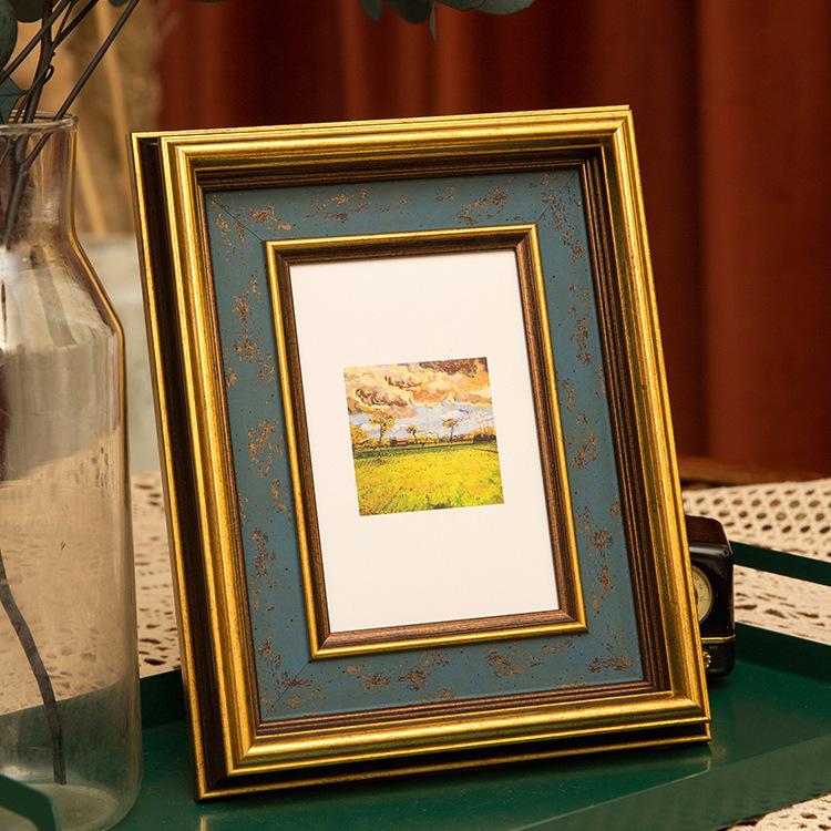 European Vintage Gold Wall Frame - Oil Painting Photo Display Multiple Size Wall-Mounted Art Decor for Home