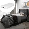 Upholstered Bed With Its Upholstered Headboard Single Bed with Slatted Frame, 90x200cm, In Grey Linen, Medium-Firm (With Spring Mattress)