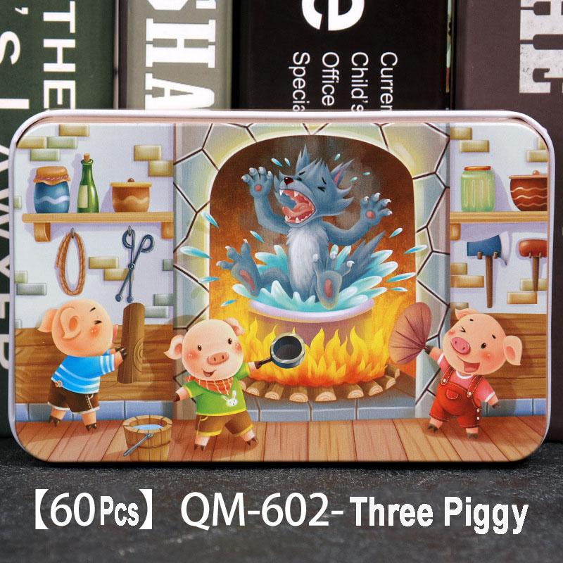 60pcs Wooden Jigsaw Puzzles 3D Cartoon Mermaid/Snow White/Cinderella/Princess/Helicopter/Hot Air Balloon Puzzles for Baby  Kids
