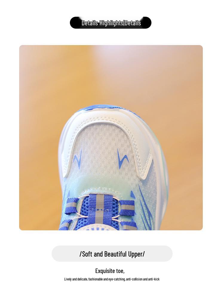 2026 Kids' Sports Shoes: Boys' Casual Button Sneakers & Girls' Soft Sole Running Mesh Shoes for Spring & Autumn