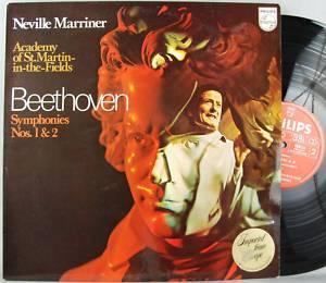 

LP Record NEVILLE MARRINER ACADEMY OF ST. MA Beethoven Symphonies Nos. 1 Nos. 6500113 PHILIPS 1980 Netherland Classical Used