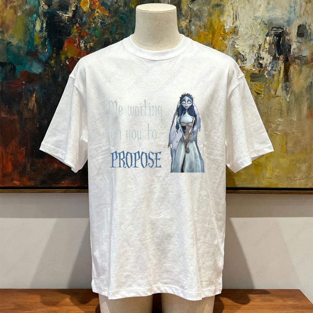 Corpse Bride Wedding Vintage Movie Graphic T Shirts Women Unisex High Quality Cotton Clothes Casual Short Sleeve O Neck Tees