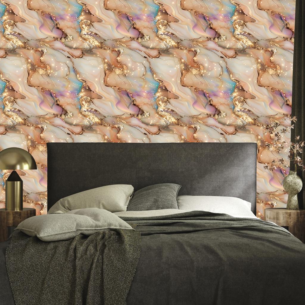 Ink Wallpaper Beige, Orange, Gold and Cream for Living Room and Bedroom 50x1000
