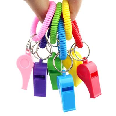 Plastic Whistle Sports Goods Color Whistle Referee Whistle Command Whistle Spring Ring Whistle