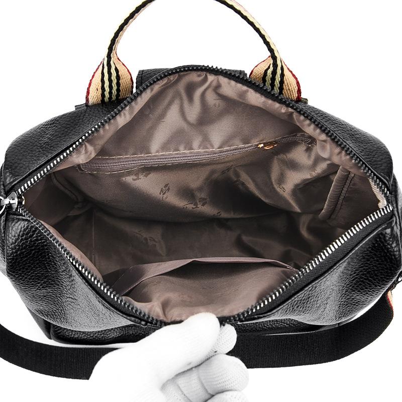 New Casual Travel Women's Backpack Retro Soft Leather High Women's Backpack Large Capacity Single-shoulder Backpack