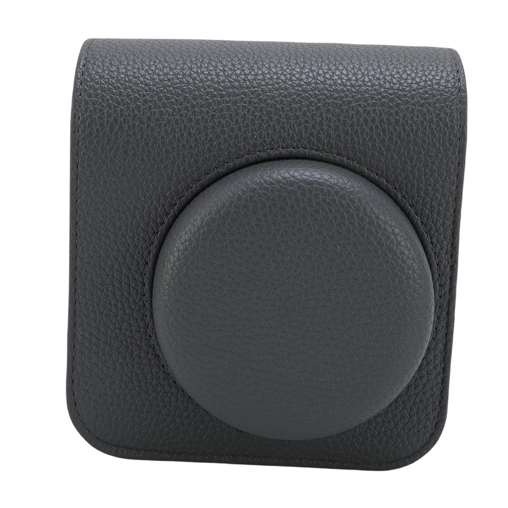 Protective Case Fit for Mini41 Instant Camera Litchi Pattern PU Leather Magnetic Flip Lid Retro Camera Bag with