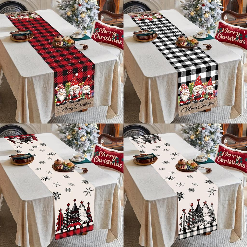 Christmas Tree Table Runner Merry Christmas Decorations for Home Xmas Party Decor 2026 Navidad Notal Noel Ornament New Year 2026