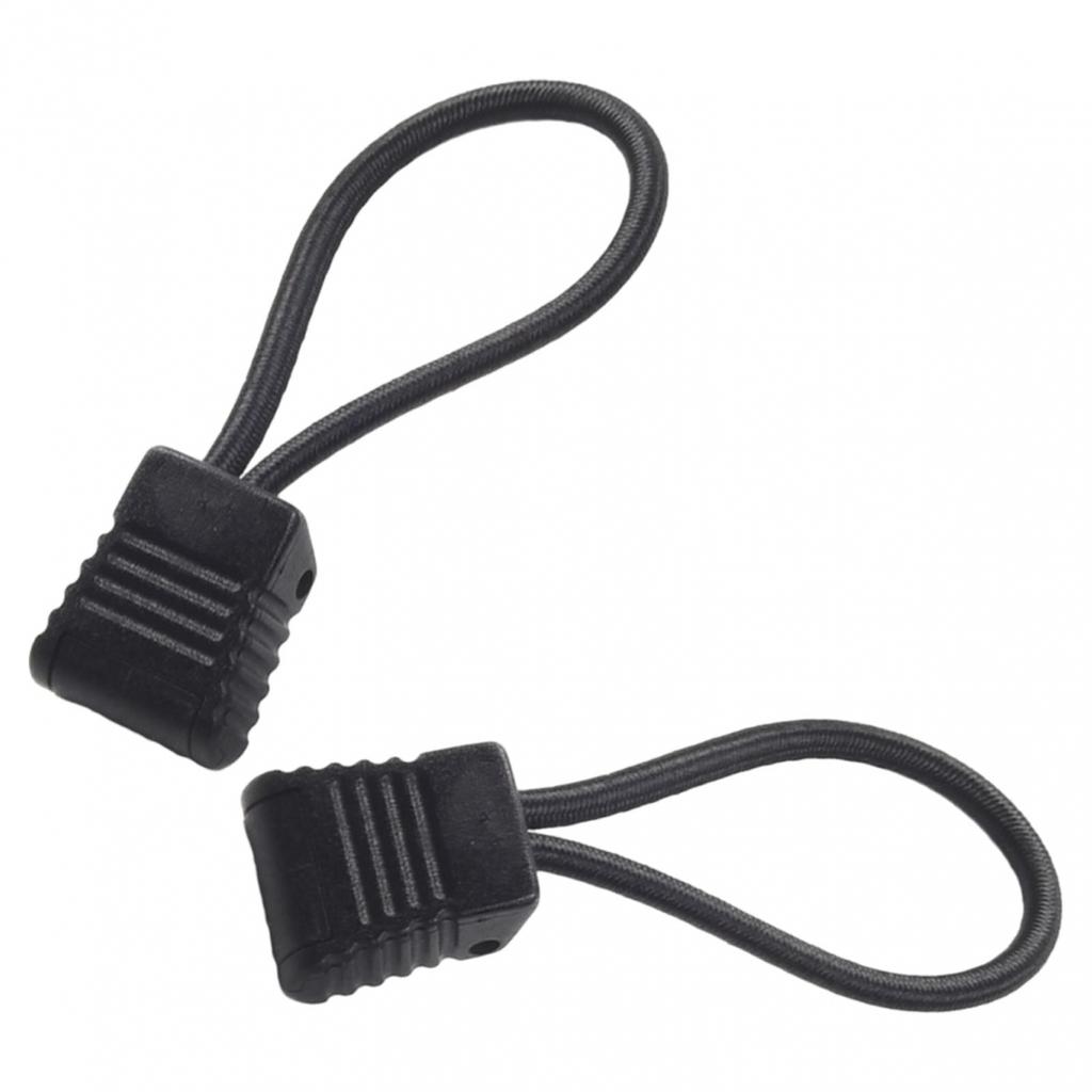 Hose Clip Scuba Diving 4pcs 6.5cm Black Elastic Rope+plastic