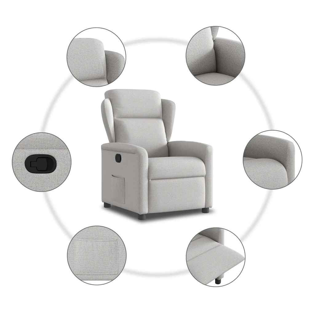 Relaxation Armchair Cloud Grey Fabric