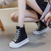 Muffin Shoes Spring Versatile Canvas Women's Shoes Platform Casual High Top