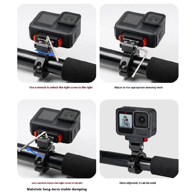 Damping Adjustable Magnetic Bike Mount For Latest Action Cameras Aluminum Quick Detach Clamp System