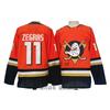 Mens Vintage Ice Hockey Jersey Team Duck 15 Embroidered Cotton Blend Practice Uniform Adult Fall Season