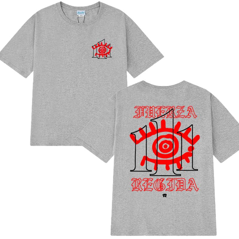 2025 New In Fuerza Regida 111XPANTIA Album Double Sided Printed T Shirt Men Women Vintage Hip Hop Streetwear Unisex Cotton Tops