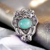 925 Solid Silver Semi Precious Gemstone Oxidised Designer Jewelry Pendant 1.37" CP-6