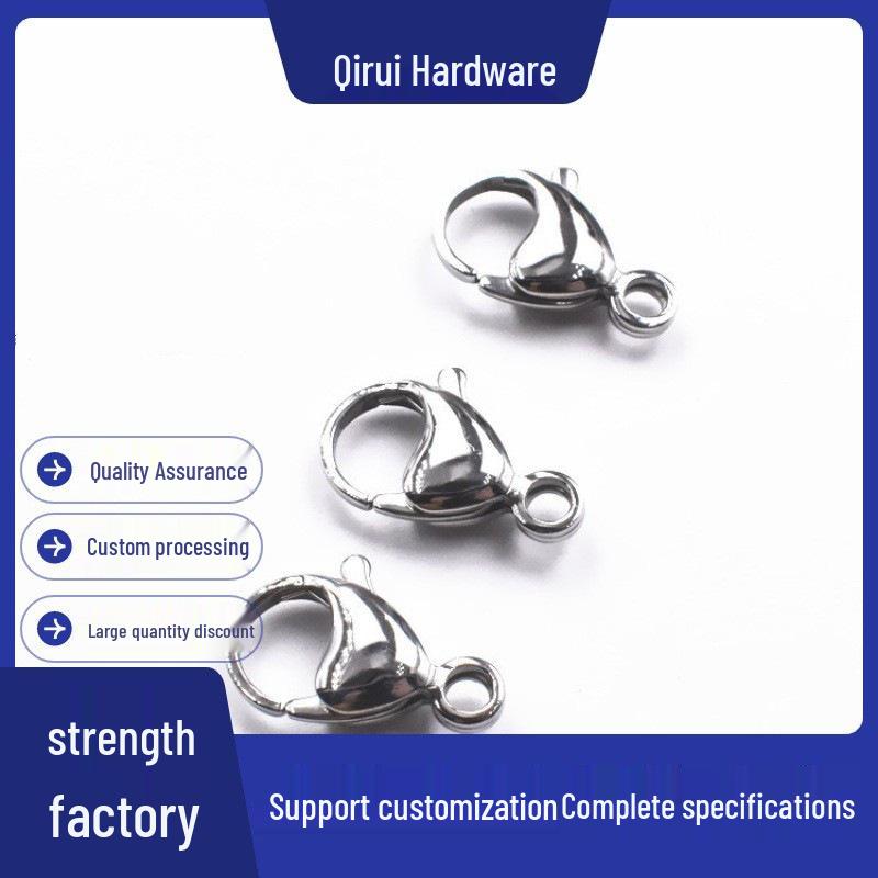 

DIY Handmade Non-Fading 304 Stainless Steel Lobster Clasp Connector Buckle 9MM
