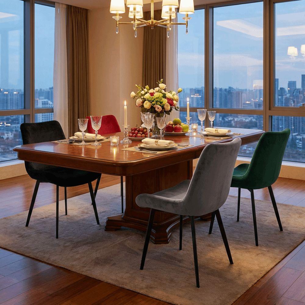 Velvet Dining Room Chair Covers Full Coverage Seat Cover Chair Slipcovers Party Decor