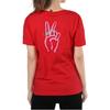 adidas T-shirt damski z okrągłym dekoltem i krótkim rękawem z nadrukiem graficznym Czerwony FT2929