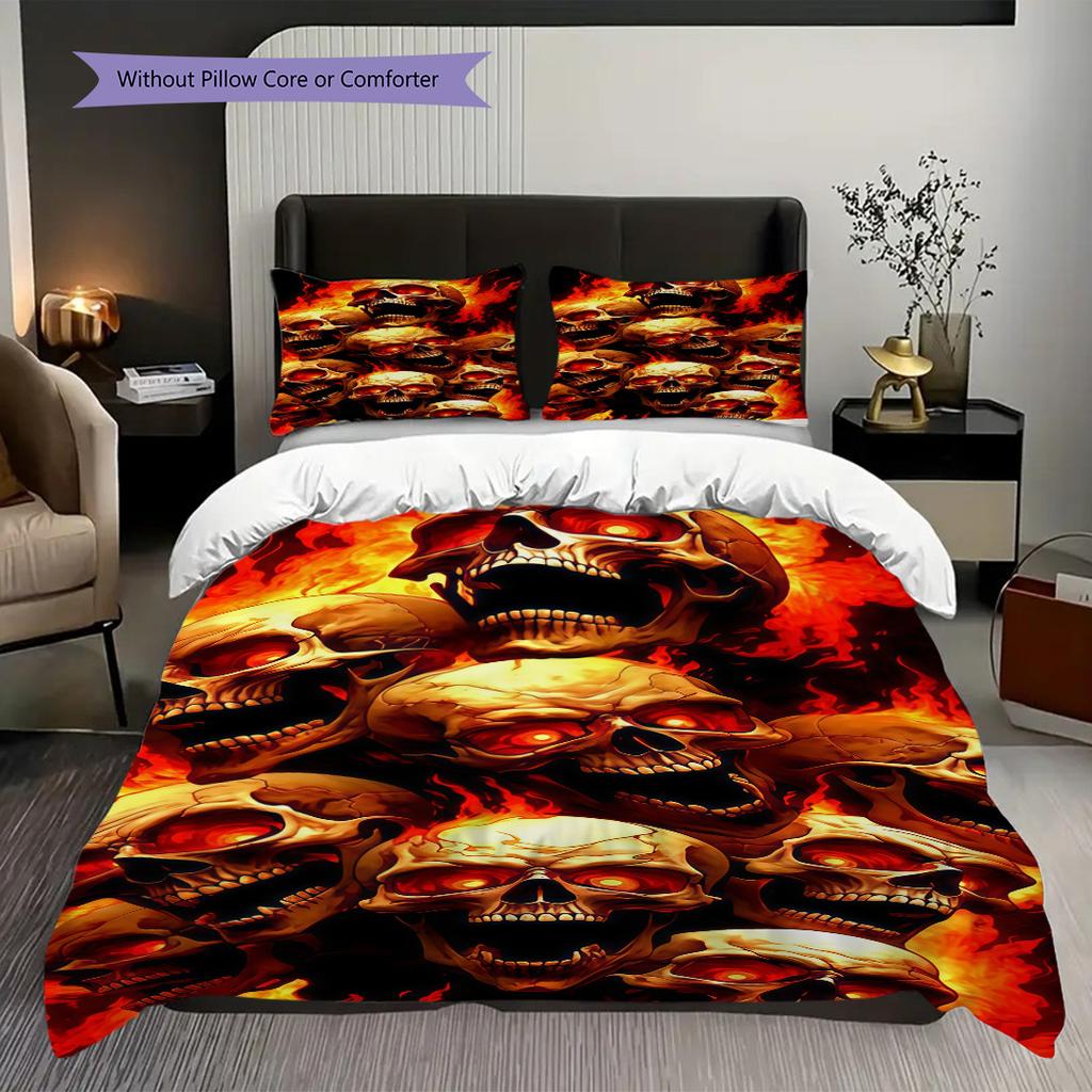 Dark Fantasy Warrior Set Threepiece Set 1 Duvet Cover 2 Pillowcase Without Core Bedding Set Christmas Birthday Gift