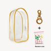 Colorful Transparent Protector Case Organizer Box for 17cm Labubu Plush Dolls Outdoor Display Bag With Keychain Doll Accessories