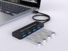 4-Port USB 3.0 Hub & Docking Station: Fast Data Reading & High-Speed Download