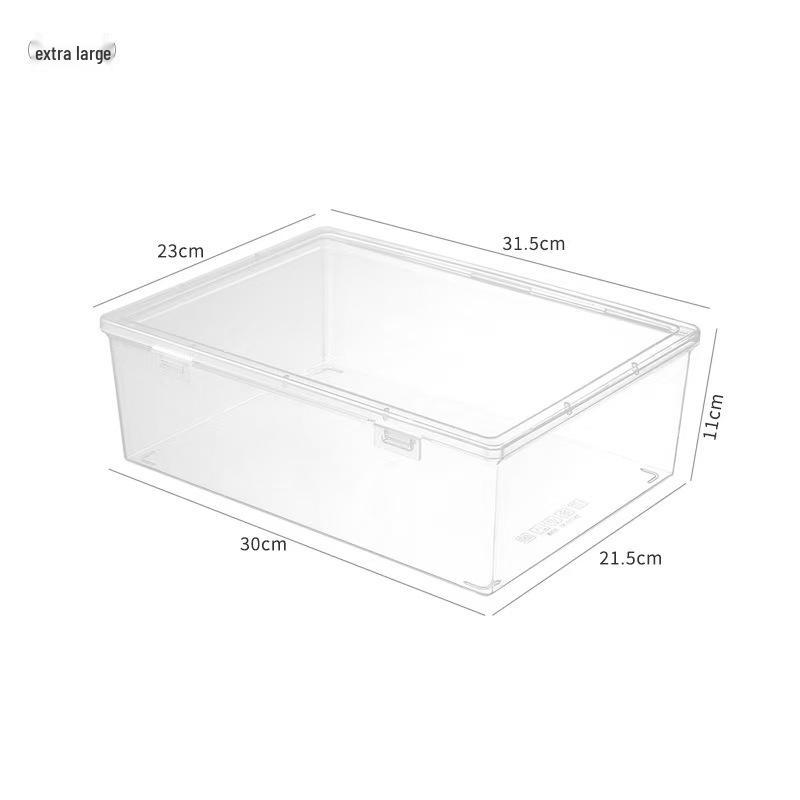 Large Capacity Transparent A4 Document Storage Box for Home Office