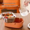 304 Stainless Steel Insulated Microwaveable Bento Lunch Box for Kids with Dividers