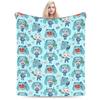 Hatsunes Mikus Special 6 Blankets Velvet Printed Multi-function Warm Throw Blanket for Bed Travel Bedspreads