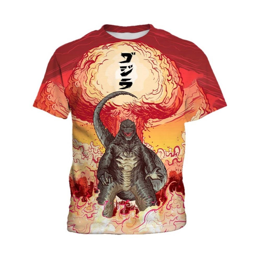 Printed short sleeved round neck boy and girl movie fashion shirt comfortable summer