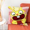 HHappy Tree Friends HTF Cuddles Pillow Case Silky Short Plush With Invisible Zipper Dustproof Sofa Cushion Cover For Home Decor