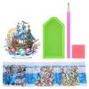 Acrylic Special Shape Christmas Cat Table Top Diamond Painting Ornament Kits Rhinestones Desktop Ornaments for Home Office Decor
