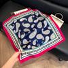 European and American style scarf square scarf imitation silk 71cm retro cashew print literary headband suit with decorative scarf