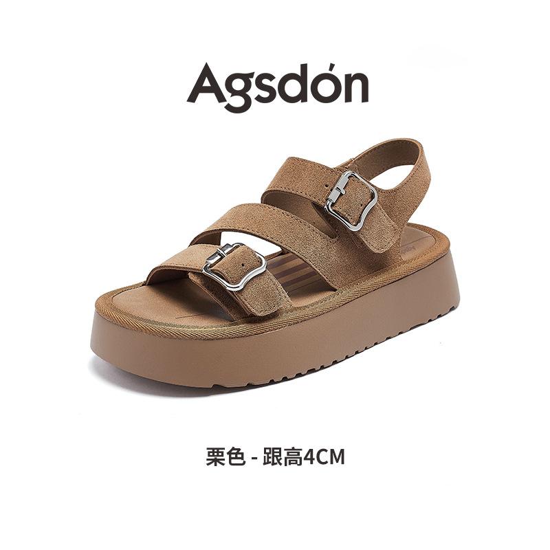 Augustine platform sandals women's 2025 new summer wear small Birkencool slippers retro with skirt