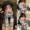 Plaid Scarf Women's Autumn and Winter Imitation Cashmere Shawl Korean Warm Scarf Student Versatile Fresh Girl Cute