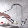 Brass Kitchen Faucet With Dual Outlet Pull-Out Spray Head Rotating Swivel Spout Hot Cold Mixer Tap Sink