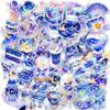 10/30/50pcs Blue Purple Dream Starry Sky Crystal Sticker Aesthetic Graffiti Decal DIY Luggage Laptop Journal Transparent Sticker