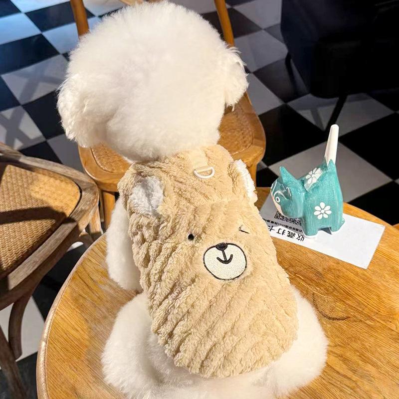 Tractionable Dog Clothes Teddy Bichon Pomeranian Small Dog Schnauzer Cat Autumn Pet Autumn And Winter Clothing