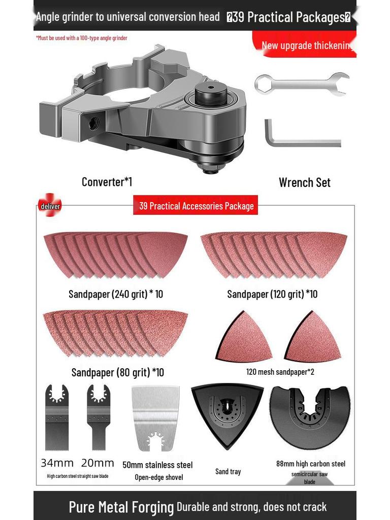 Universal Angle Grinder Adapter for Woodworking and Grooving