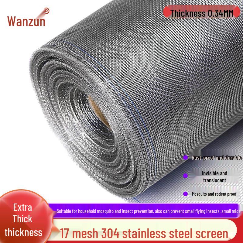 304 Stainless Steel Window Screen Mesh - Anti-Mosquito, Anti-Insect, Anti-Theft Screen.