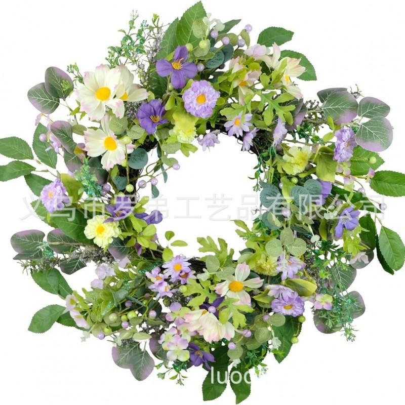 Artificial Flower Wreath Easter Valentines Day Hotel Restaurant Door Decorations