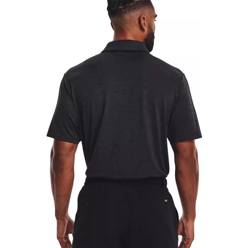 Under Armour Polo Shirts Men's Black Polo Collar Moderate Straight Fit 1378673-001