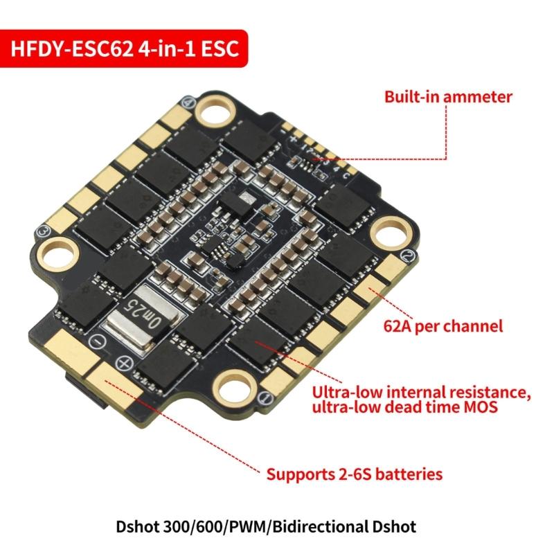 Efficient AT32F435VMT7 Piloting Flight Controller Set For Racing Drones Up To 6S Input